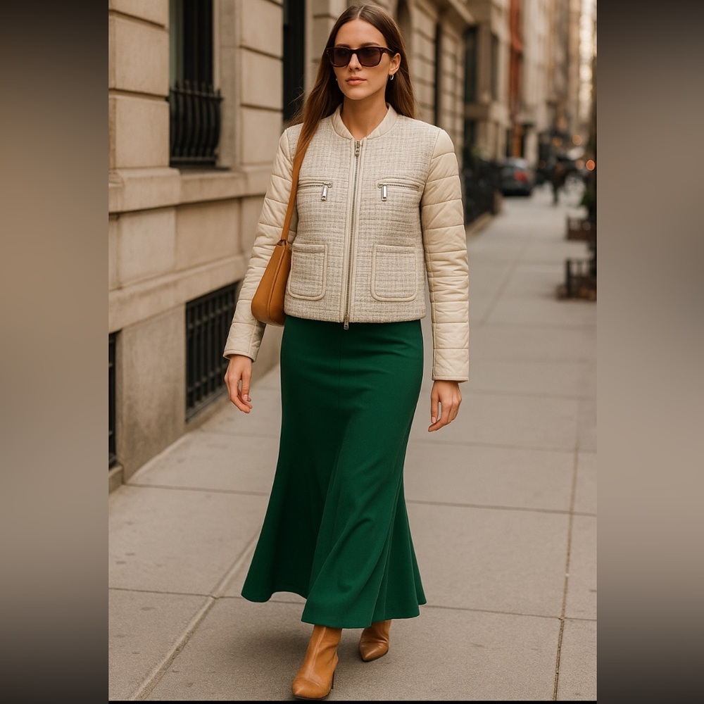 Pinko - designer oatmeal colour Quilted Jacket